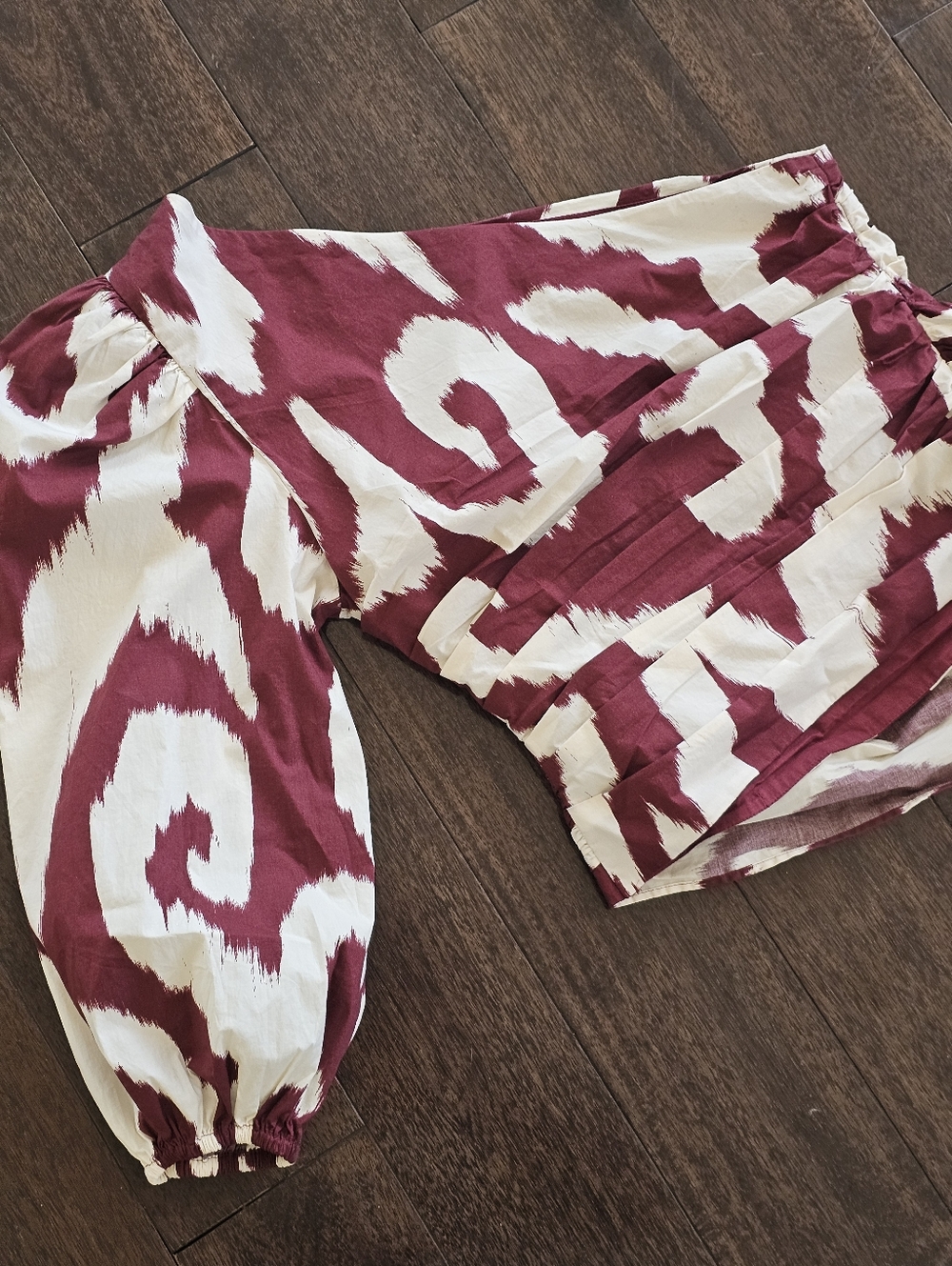 Express Printed One Shoulder Tie Waist Top Size Medium - Picture 10 of 12